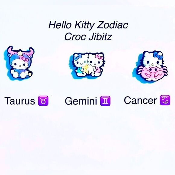 NWT HELLO KITTY ZODIAC CROC JIBITZ - *INDIVIDUALLY PRICED **BUNDLE & SAVE MORE!! - Picture 3 of 5